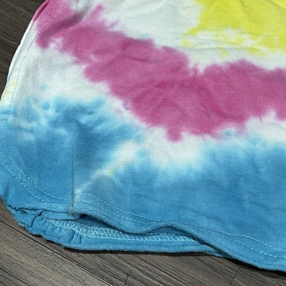 Disney Parks Rainbow Tie Dye Short Mickey Shorts Women Large - Picture 15 of 16